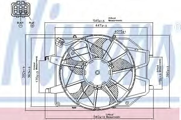 Imagine Ventilator, radiator NISSENS 85217