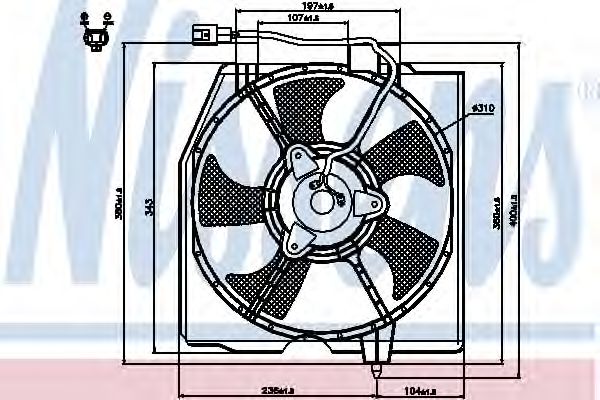 Imagine Ventilator, radiator NISSENS 85224