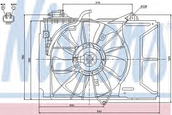 Imagine Ventilator, radiator NISSENS 85226