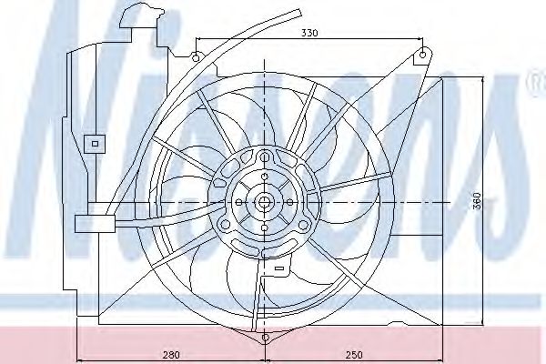 Imagine Ventilator, radiator NISSENS 85227