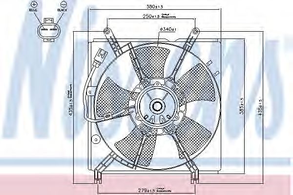 Imagine Ventilator, radiator NISSENS 85241