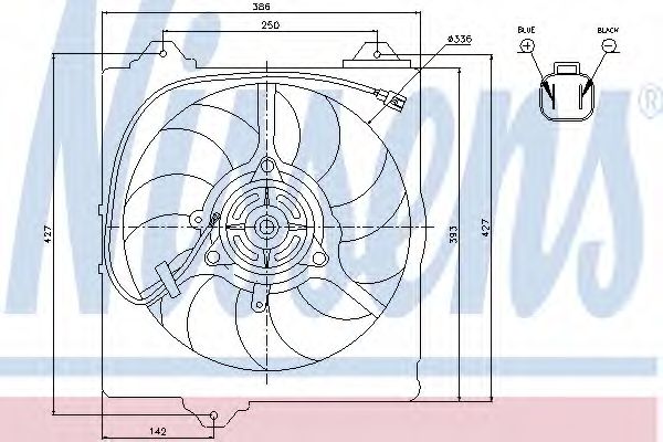 Imagine Ventilator, radiator NISSENS 85242