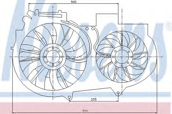 Imagine Ventilator, radiator NISSENS 85246