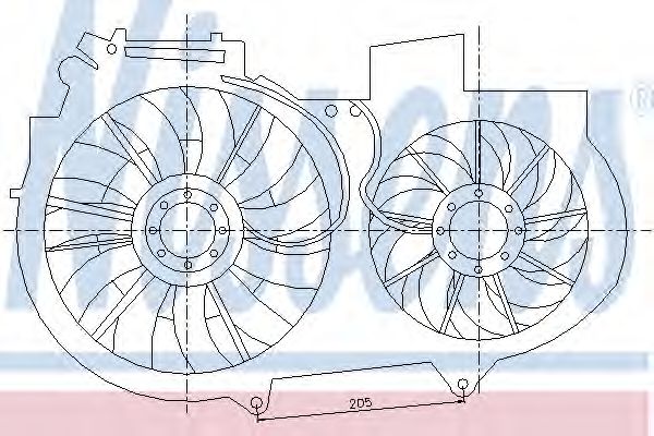 Imagine Ventilator, radiator NISSENS 85247