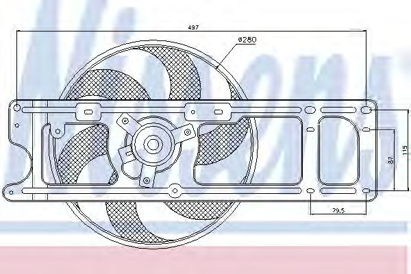 Imagine Ventilator, radiator NISSENS 85253