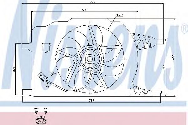 Imagine Ventilator, radiator NISSENS 85258