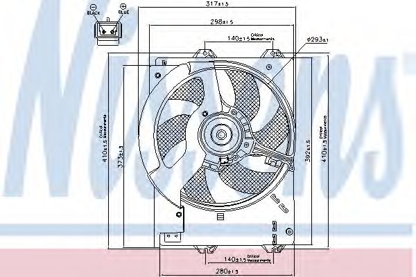 Imagine Ventilator, radiator NISSENS 85267