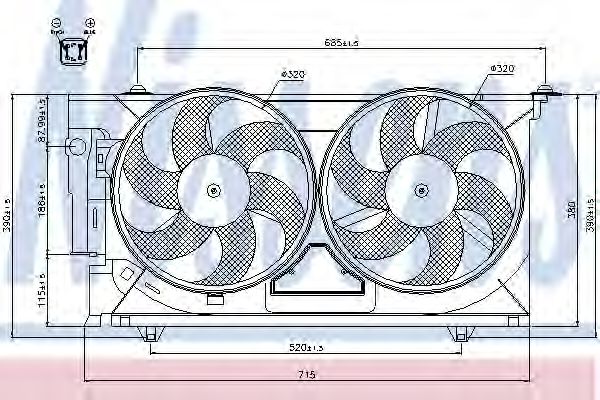 Imagine Ventilator, radiator NISSENS 85321