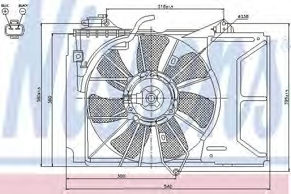 Imagine Ventilator, radiator NISSENS 85329