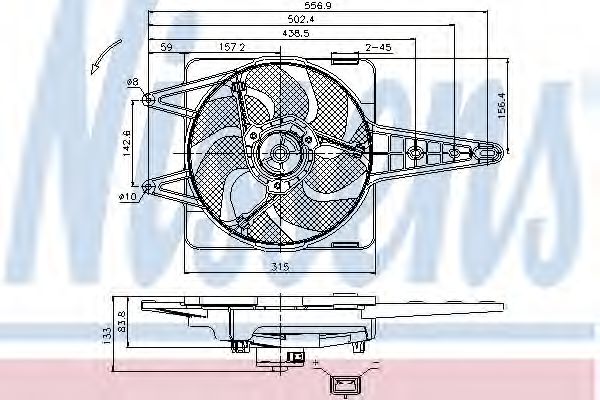 Imagine Ventilator, radiator NISSENS 85341