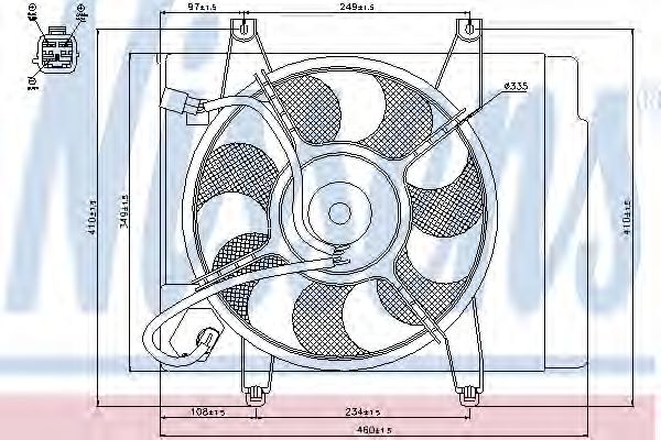 Imagine Ventilator, radiator NISSENS 85345