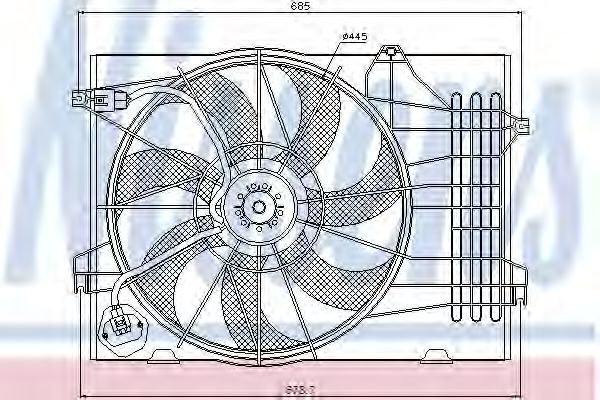 Imagine Ventilator, radiator NISSENS 85367