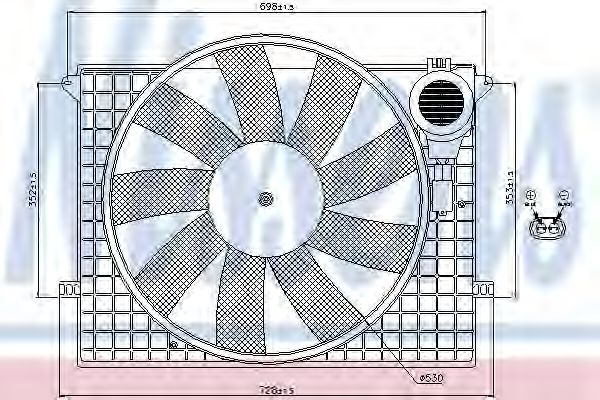 Imagine Ventilator, radiator NISSENS 85401