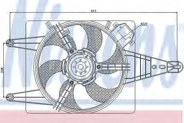 Ventilator, radiator NISSENS 85506