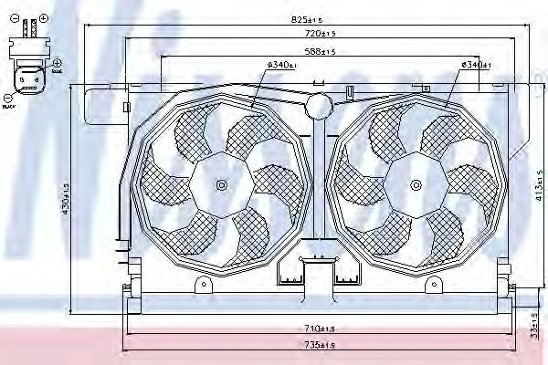 Imagine Ventilator, radiator NISSENS 85513