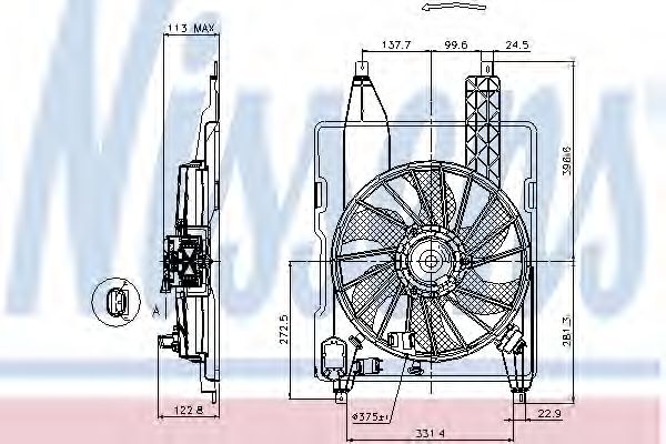 Imagine Ventilator, radiator NISSENS 85515