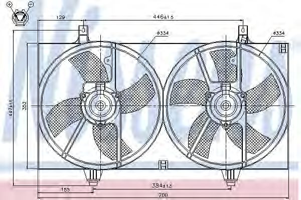 Imagine Ventilator, radiator NISSENS 85526