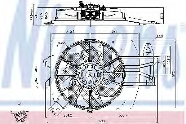 Imagine Ventilator, radiator NISSENS 85537