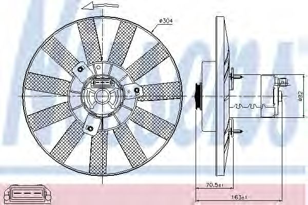 Imagine Ventilator, radiator NISSENS 85539