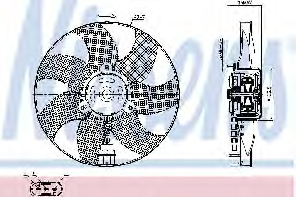 Imagine Ventilator, radiator NISSENS 85543