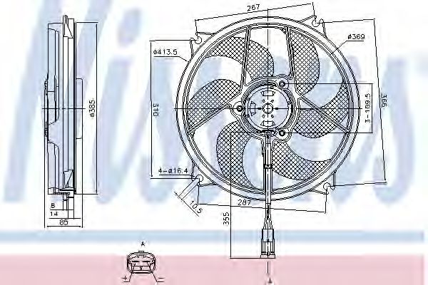 Imagine Ventilator, radiator NISSENS 85561