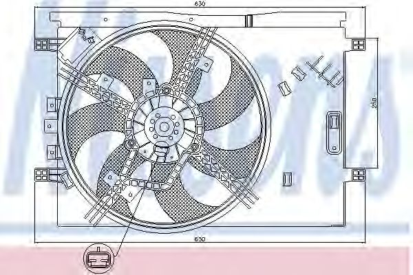 Imagine Ventilator, radiator NISSENS 85563