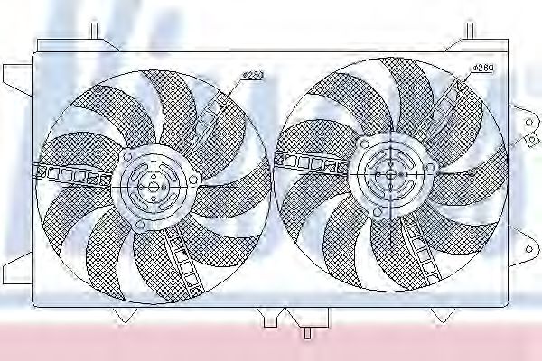 Imagine Ventilator, radiator NISSENS 85566