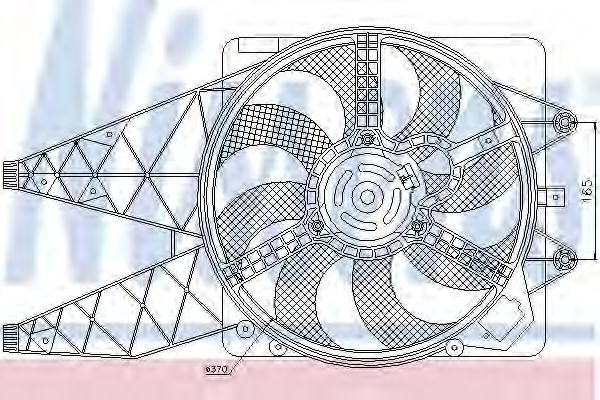 Imagine Ventilator, radiator NISSENS 85567