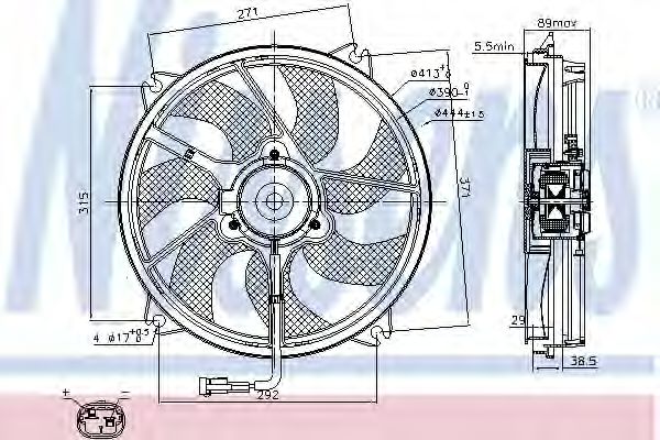 Imagine Ventilator, radiator NISSENS 85606