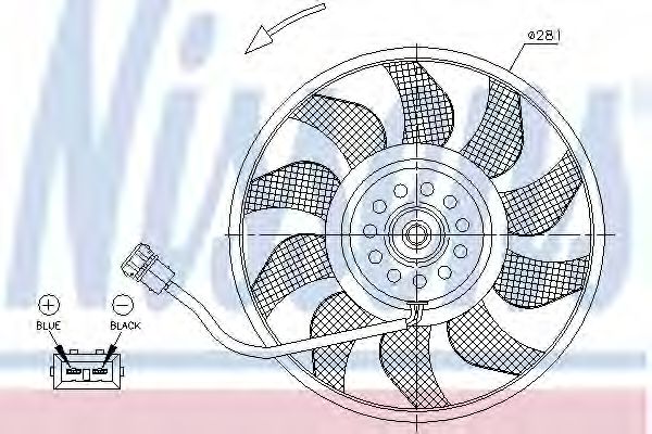 Imagine Ventilator, radiator NISSENS 85618