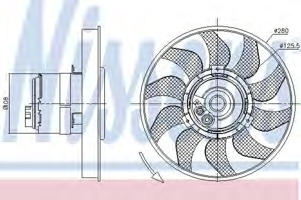 Imagine Ventilator, radiator NISSENS 85619