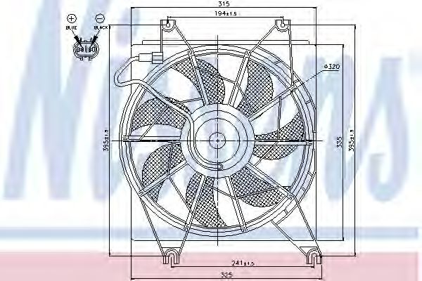 Imagine Ventilator, radiator NISSENS 85620