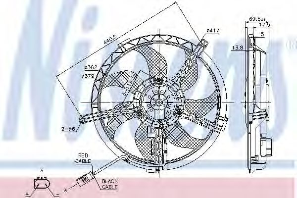 Imagine Ventilator, radiator NISSENS 85632