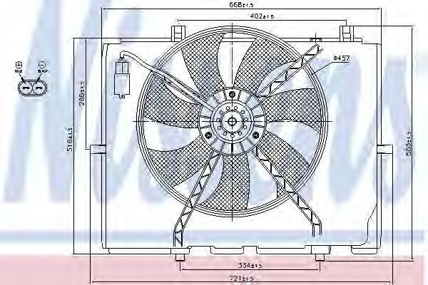 Imagine Ventilator, radiator NISSENS 85654