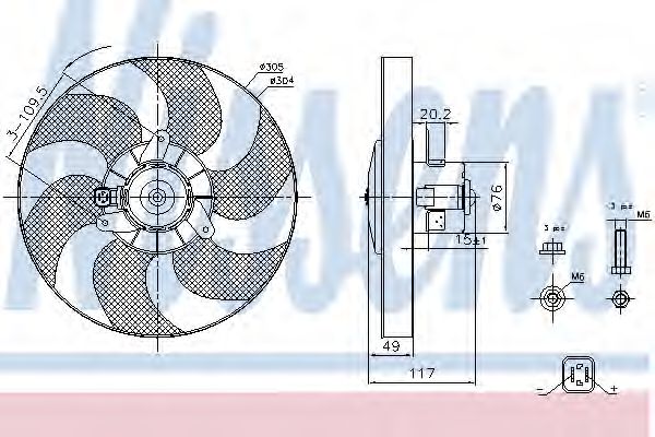 Imagine Ventilator, radiator NISSENS 85658