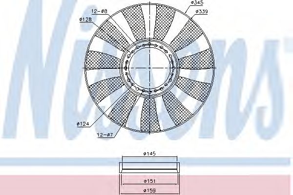 Imagine Ventilator, radiator NISSENS 85664