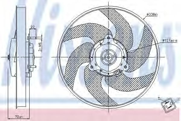 Imagine Ventilator, radiator NISSENS 85667