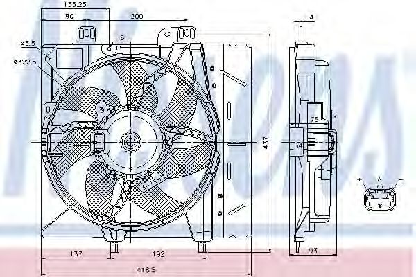 Imagine Ventilator, radiator NISSENS 85670