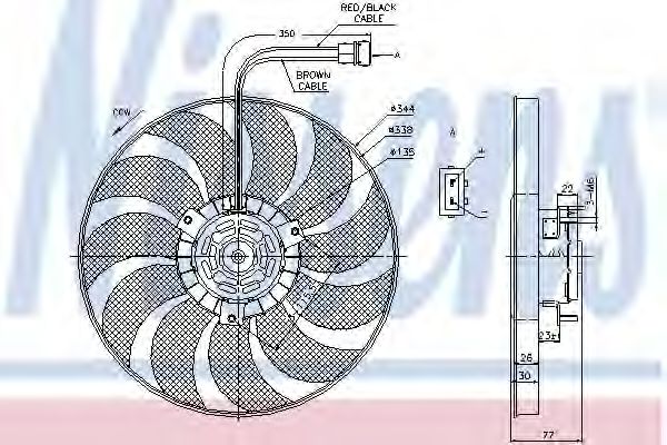 Imagine Ventilator, radiator NISSENS 85676