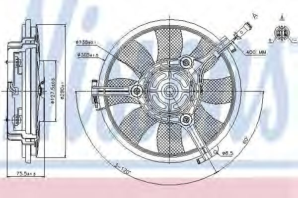 Imagine Ventilator, radiator NISSENS 85691