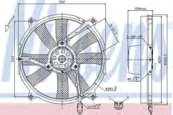 Imagine Ventilator, radiator NISSENS 85701