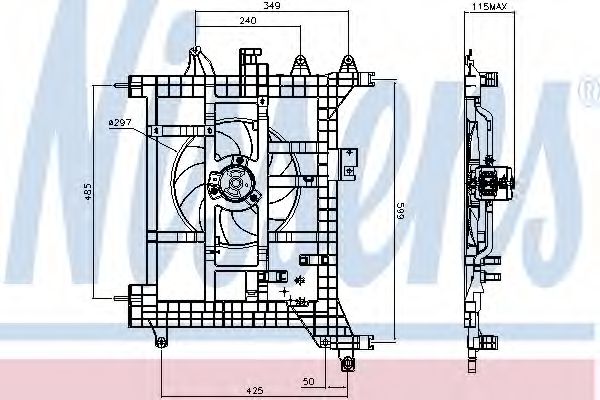Ventilator, radiator NISSENS 85711