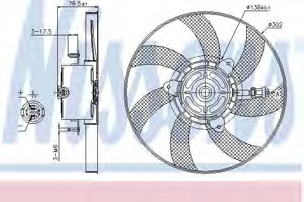 Imagine Ventilator, radiator NISSENS 85716