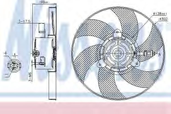 Imagine Ventilator, radiator NISSENS 85719