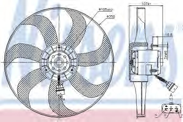 Imagine Ventilator, radiator NISSENS 85725