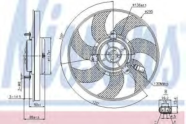 Imagine Ventilator, radiator NISSENS 85733