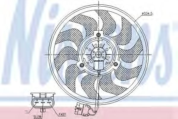 Imagine Ventilator, radiator NISSENS 85755