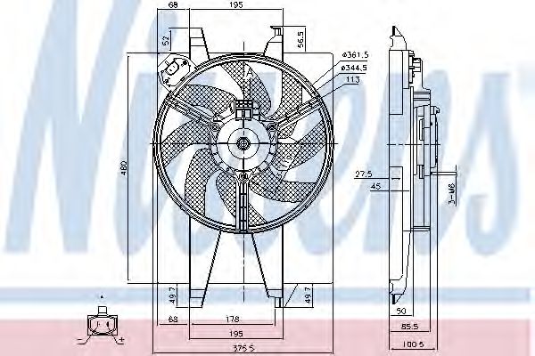 Imagine Ventilator, radiator NISSENS 85767