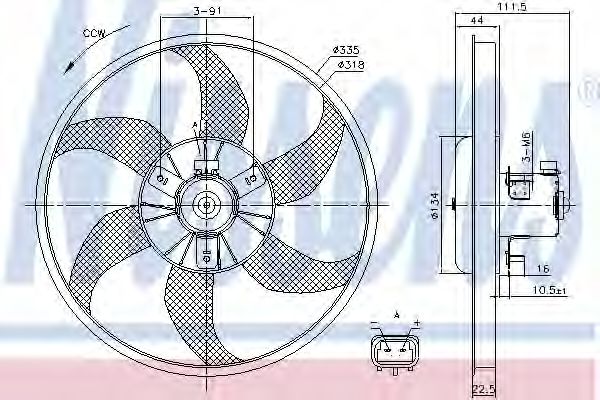 Imagine Ventilator, radiator NISSENS 85782