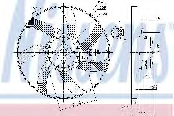 Imagine Ventilator, radiator NISSENS 85800